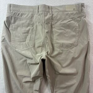 Peter Millar Jackson Performance Chino Pants Men 36x28 Beige Golf Stretch Preppy